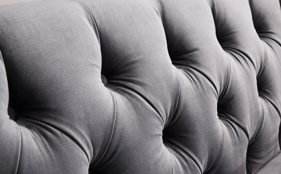 Rimini Grey Velvet Sofa