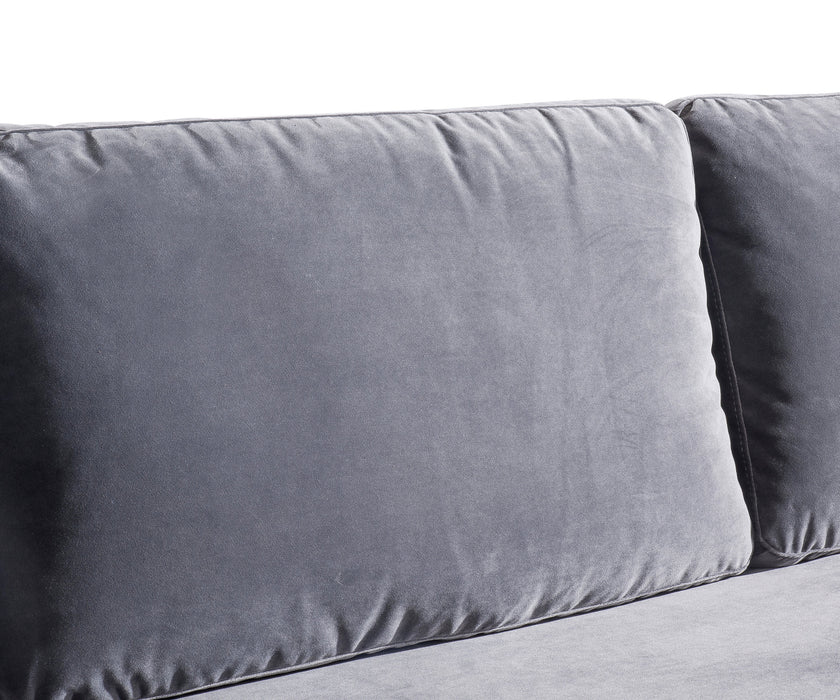 Milan Grey Velvet Sofa