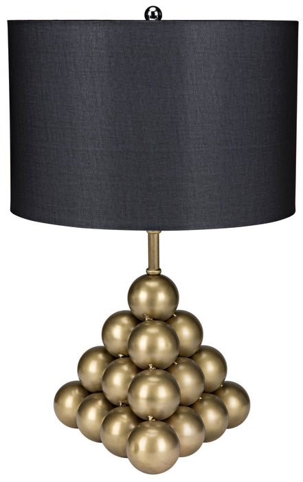Lea Table Lamp with Shade, Metal with Brass Finish