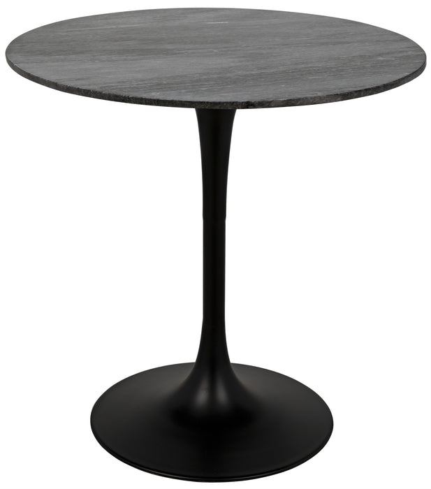 Laredo Bar Table 40", Black Steel with Black Marble Top