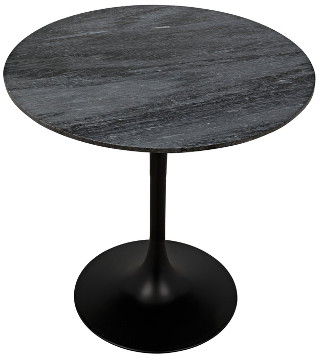 Laredo Bar Table 40", Black Steel with Black Marble Top