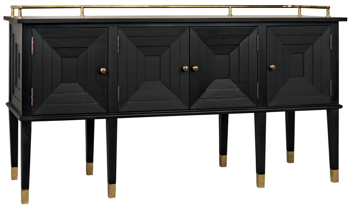 Conveni Sideboard with Brass Detail, Charcoal