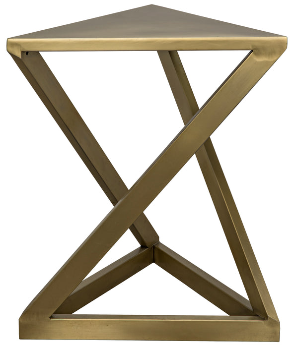 Orpheo Side Table, Metal with Brass Finish