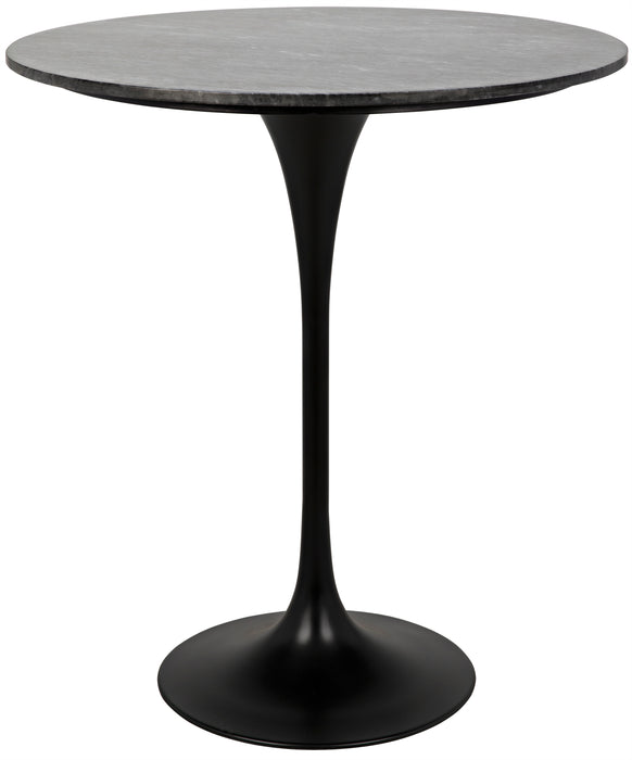 Laredo Bar Table 36", Black Steel with Black Marble Top