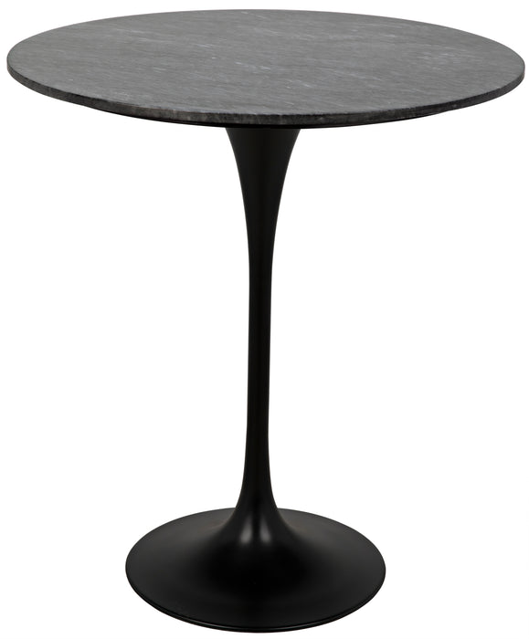 Laredo Bar Table 36", Black Steel with Black Marble Top