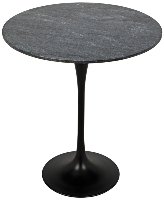 Laredo Bar Table 36", Black Steel with Black Marble Top