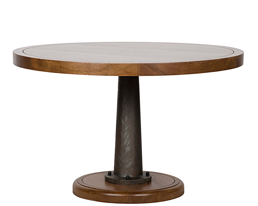 Yacht Dining Table with Cast Iron Pedestal, 48"