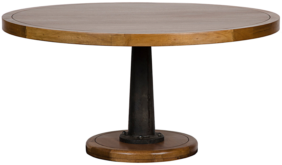 Yacht Dining Table with Cast Iron Pedestal, 60"