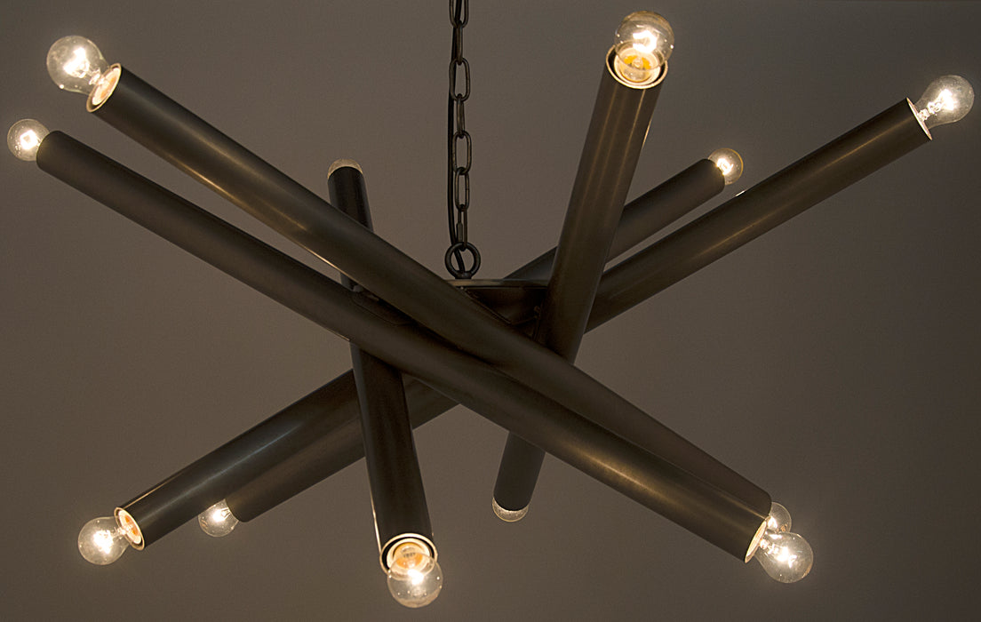 Lex Chandelier, Metal with Antique Silver Finish