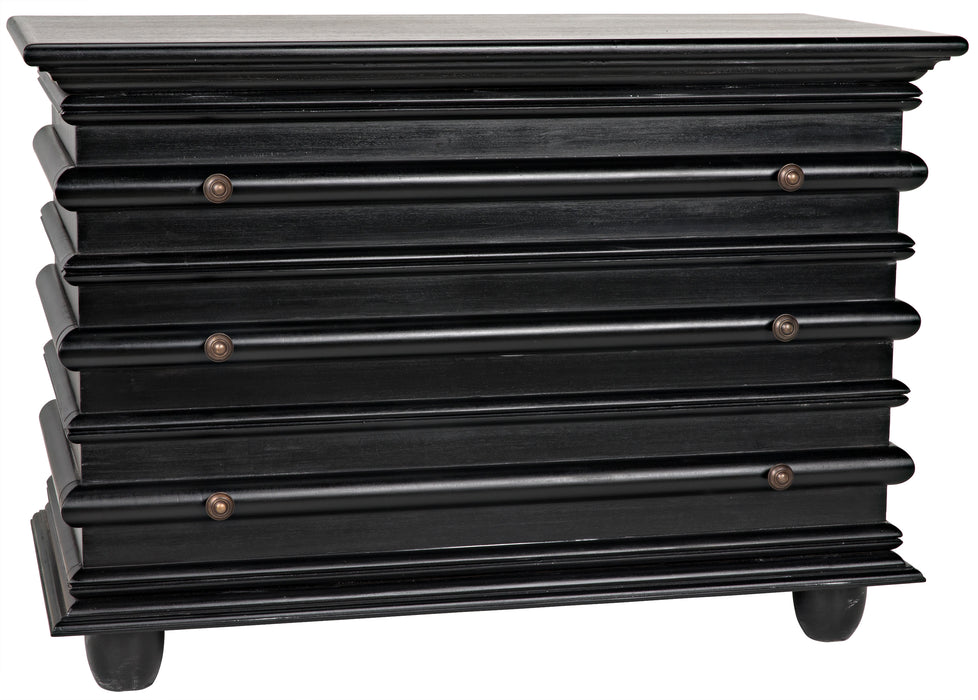 Ascona Small Chest, Hand Rubbed Black