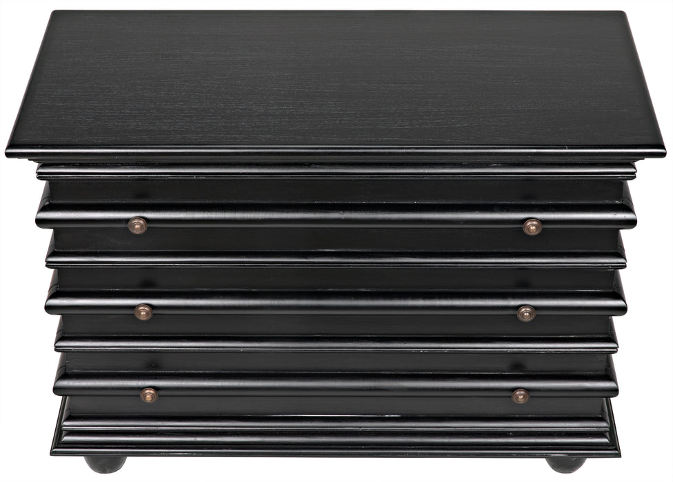 Ascona Small Chest, Hand Rubbed Black