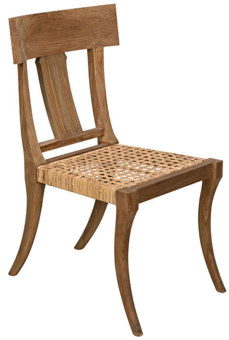 Athena Side Chair,Teak with Caning