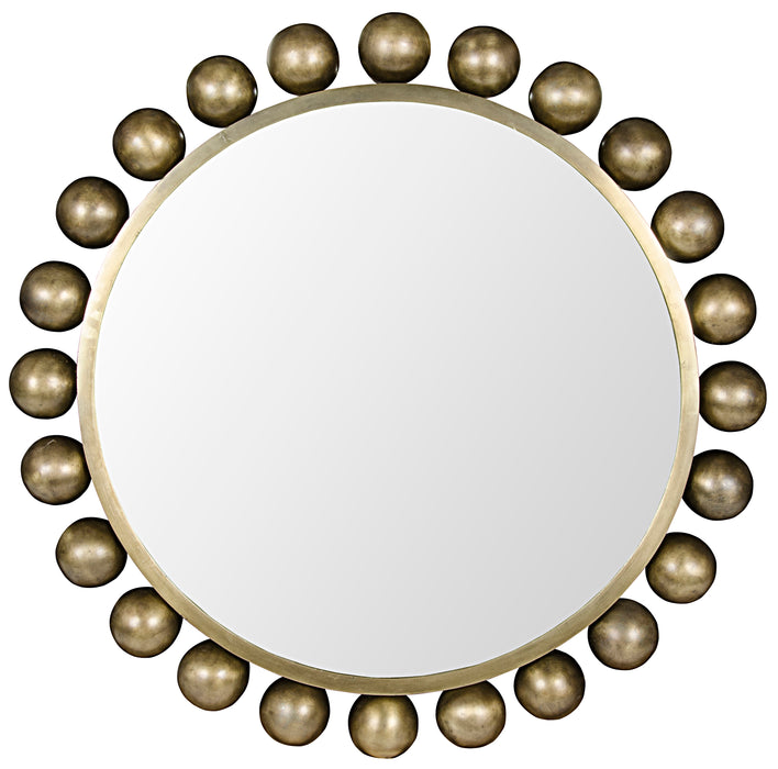 Cooper Mirror, Metal with Brass Finish