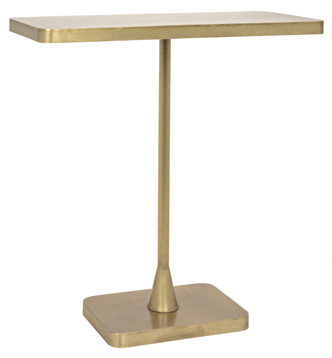 Hild Side Table, Metal with Brass Finish