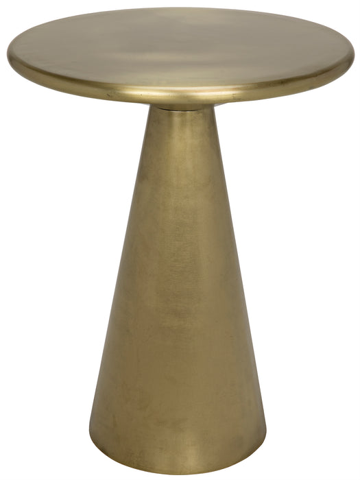 Cassia Side Table, Metal with Brass Finish