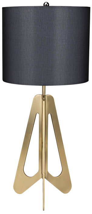 Candis Lamp with Black Shade, Metal with Brass Finish