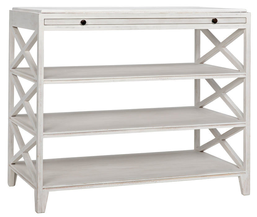Sutton Criss Cross Side Table, White Wash
