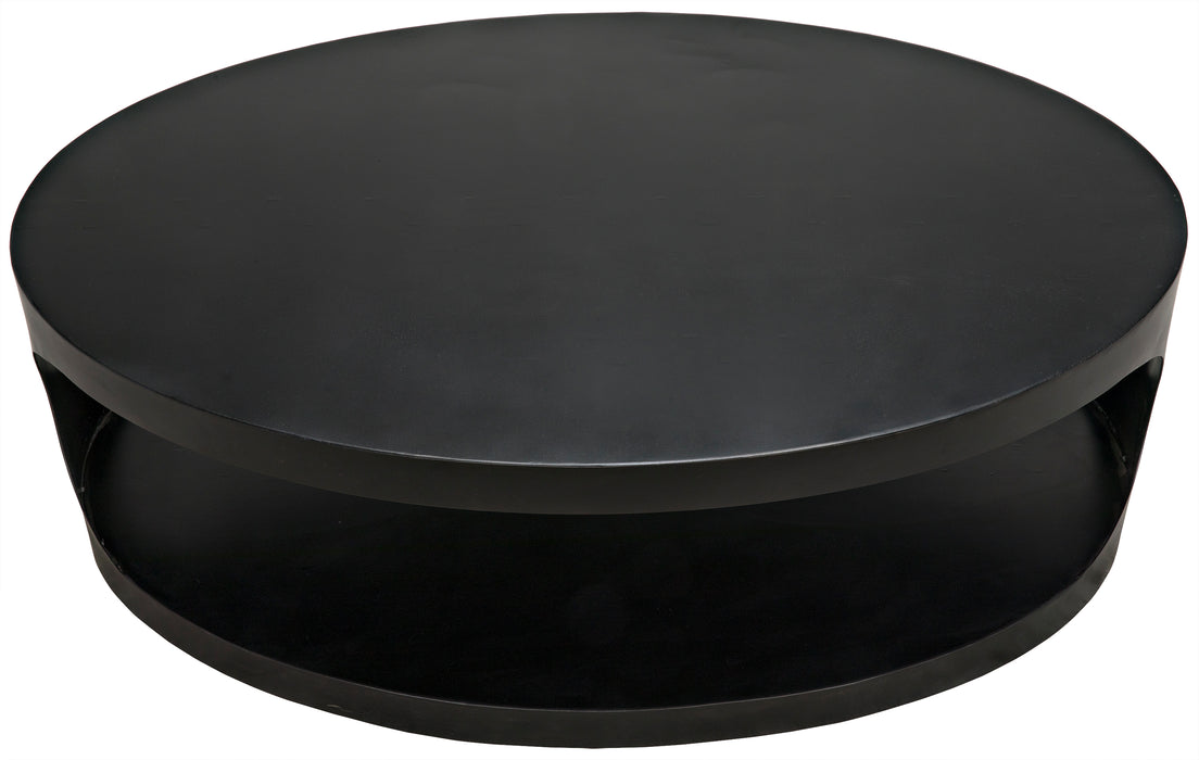 Eclipse Oval Coffee Table, Black Steel