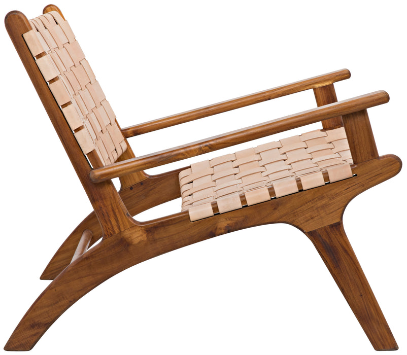 Kamara Arm Chair, Teak with Leather
