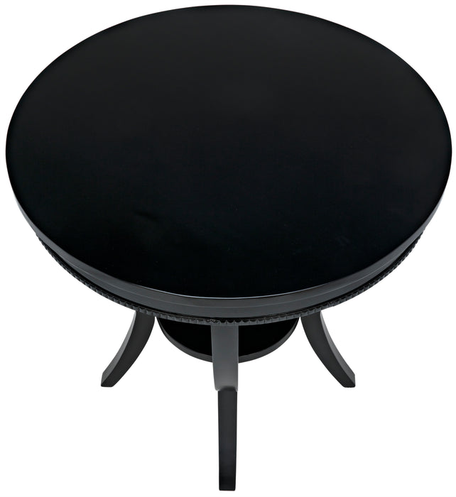 Scheffield Round End Table, Black