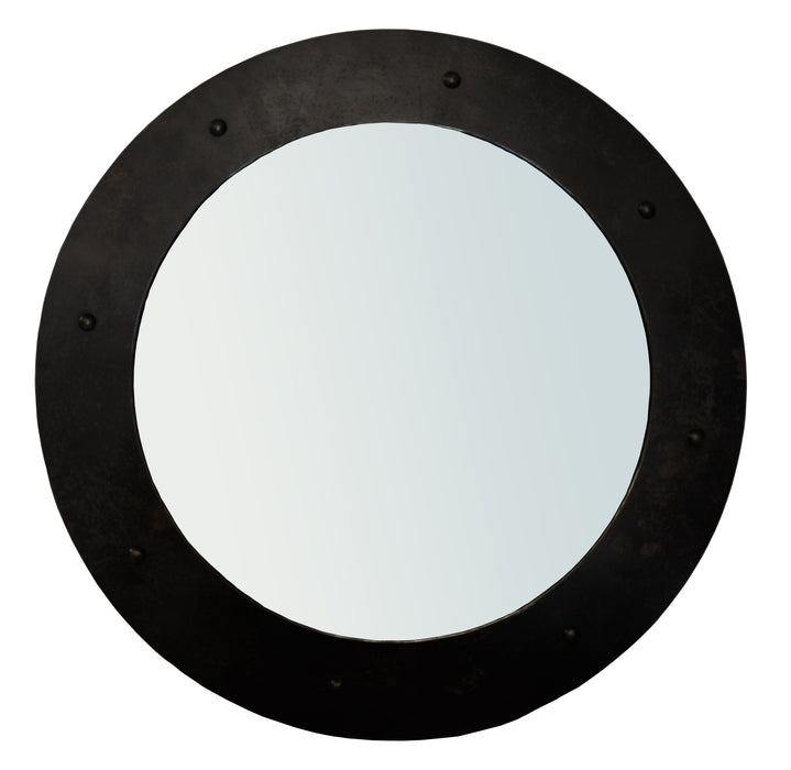 Clay Mirror, Large, Black Steel