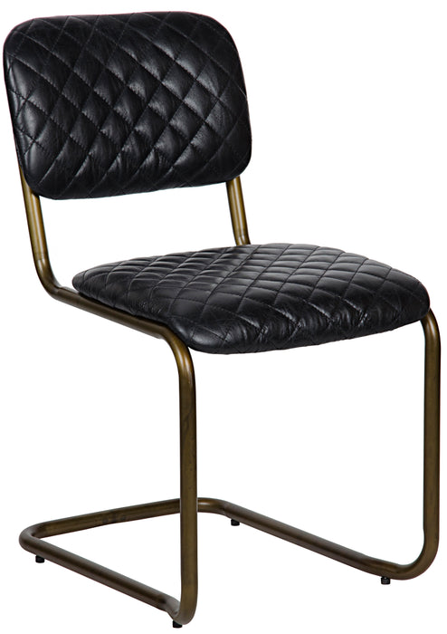 0037 Dining Chair, Steel and Leather