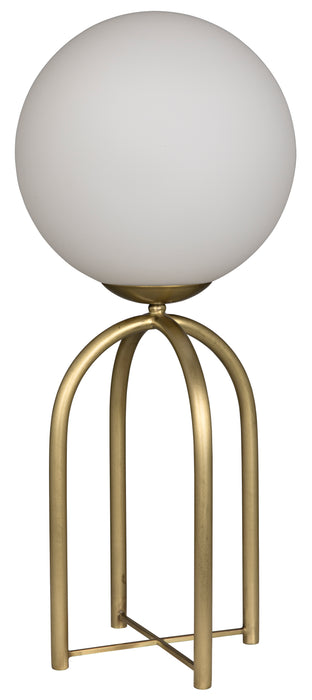 Moriarty Table Lamp, Metal with Brass Finish