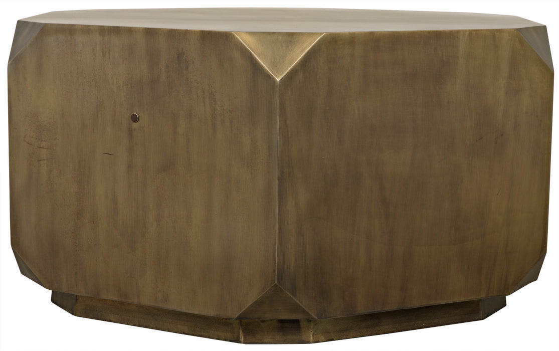 Tytus Coffee Table, Steel with Aged Brass Finish