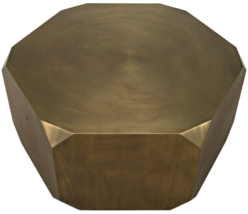 Tytus Coffee Table, Steel with Aged Brass Finish