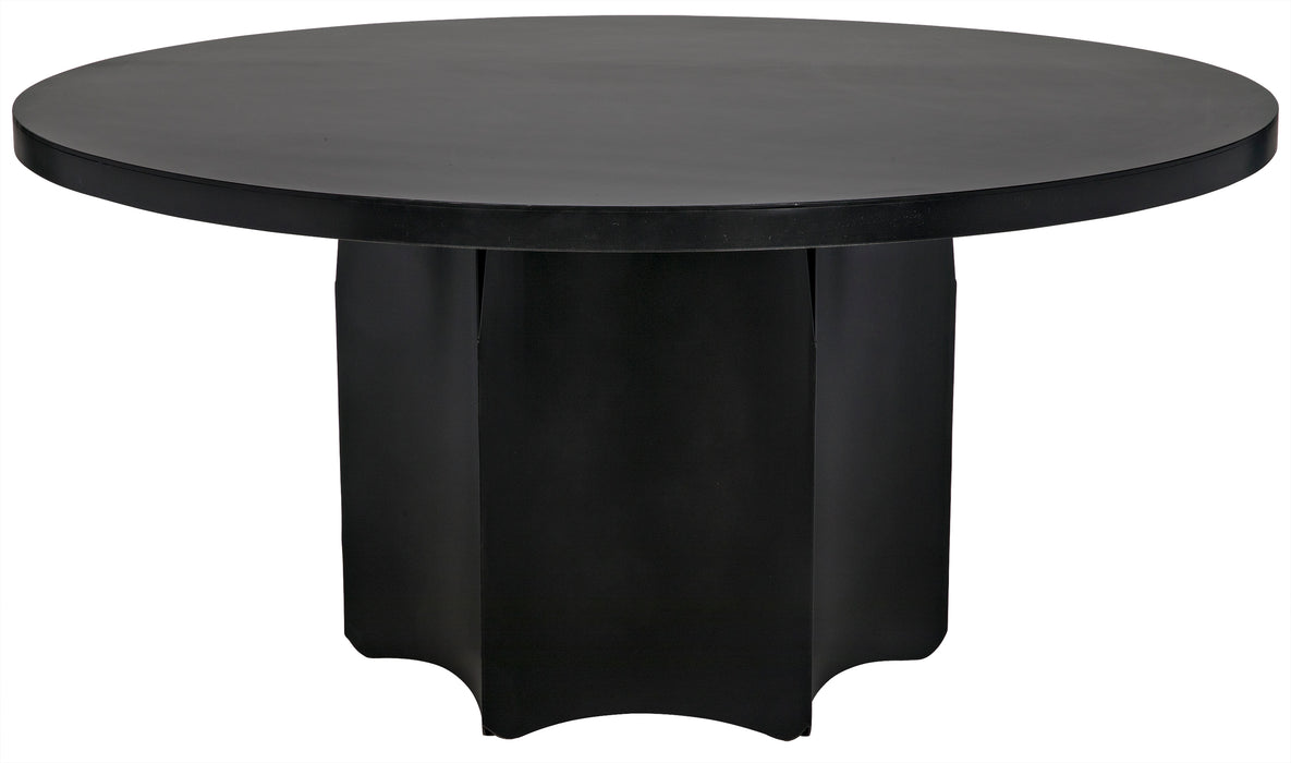 Rome Dining Table, Black Steel