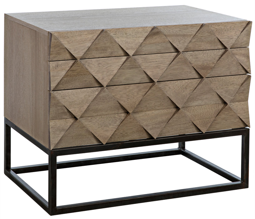 Draco Sideboard with Steel Stand, Washed Walnut