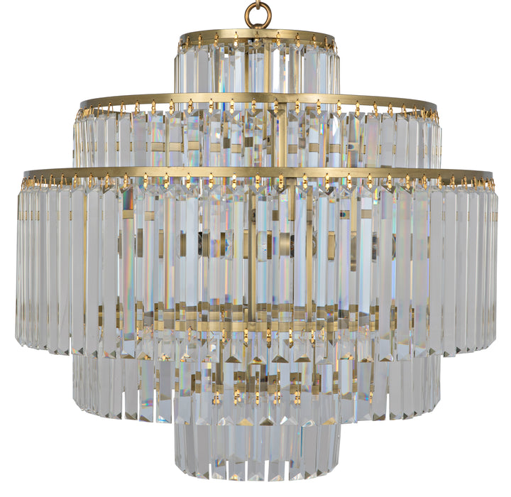 Quintus Chandelier, Metal with Brass Finish