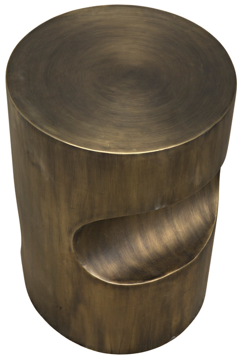 Margo Side Table, Steel with Aged Brass Finish