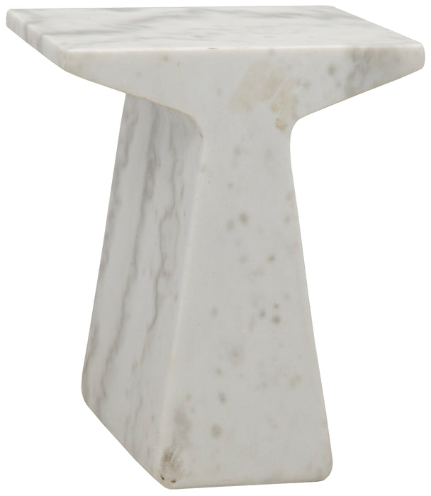 Finn Side Table, White Marble