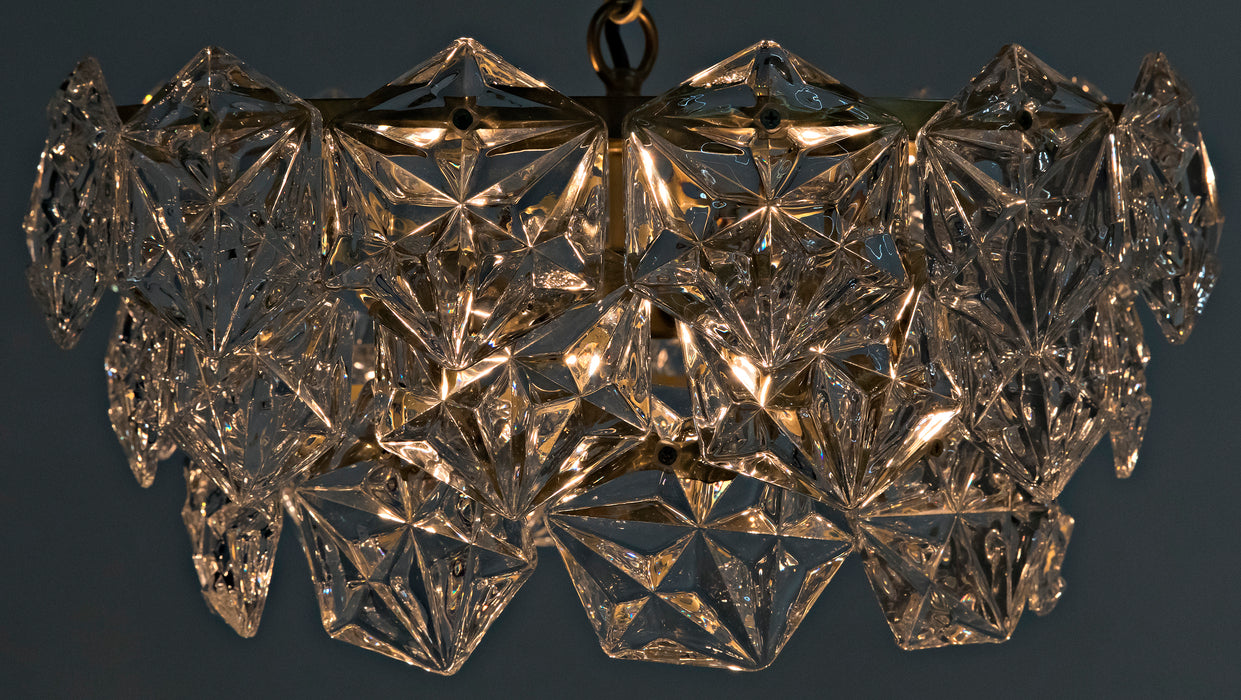 Neive Chandelier, Small, Metal with Brass Finish