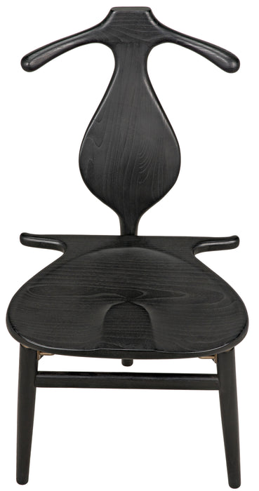 Figaro Chair with Jewelry Box, Charcoal Black