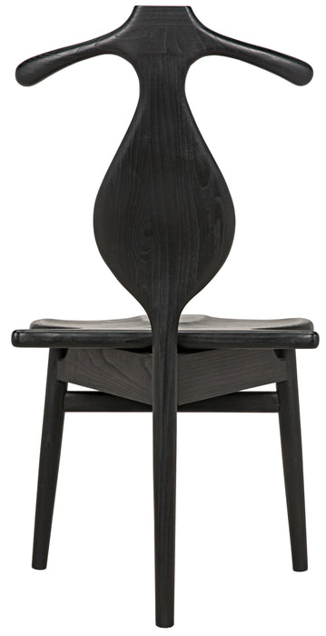 Figaro Chair with Jewelry Box, Charcoal Black