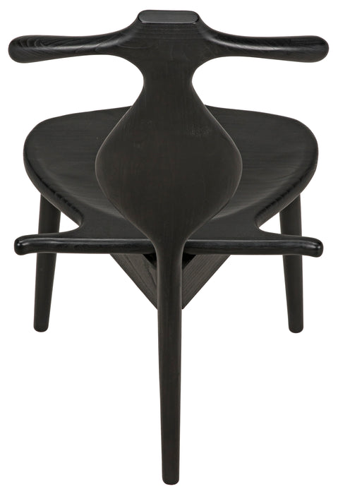 Figaro Chair with Jewelry Box, Charcoal Black