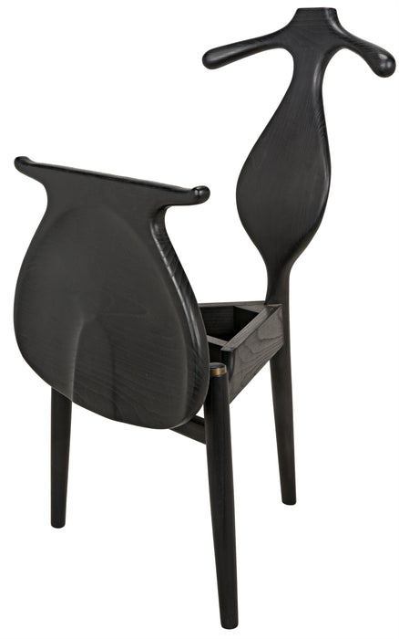 Figaro Chair with Jewelry Box, Charcoal Black