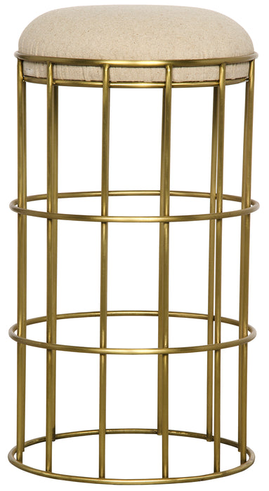 Ryley Counter Stool, Steel with Brass Finish