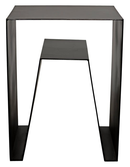 Quintin Side Table, Black Steel