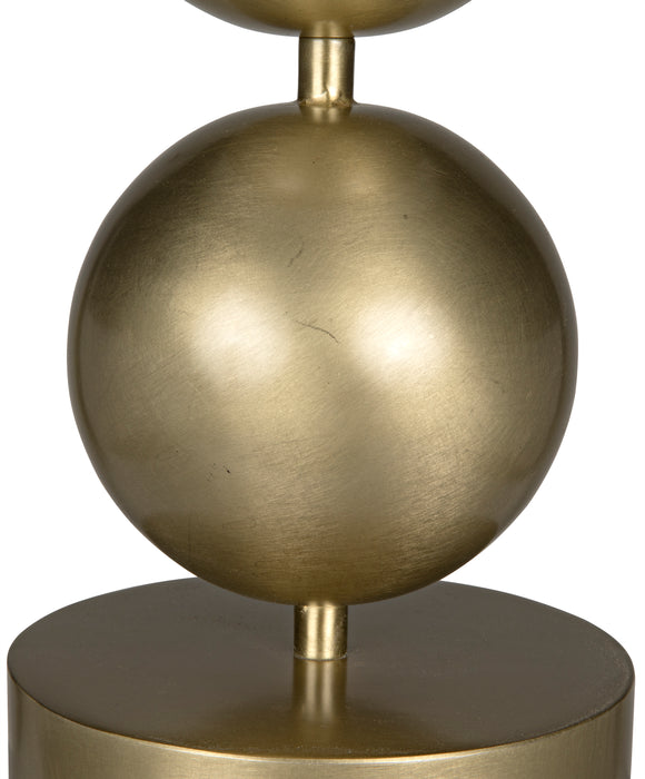 Tulum Table Lamp with Shade, Metal with Brass Finish