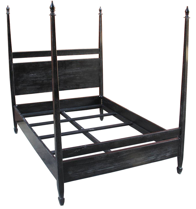 Venice Bed, Queen, Hand Rubbed Black