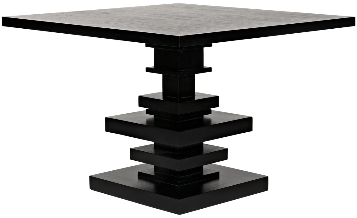 Corum Square Table, Hand Rubbed Black
