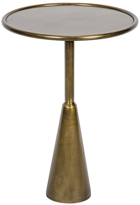 Hiro Side Table, Metal with Brass Finish