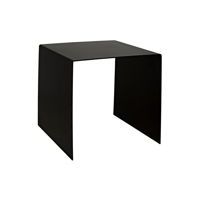 Yves Side Table, Medium, Black Steel