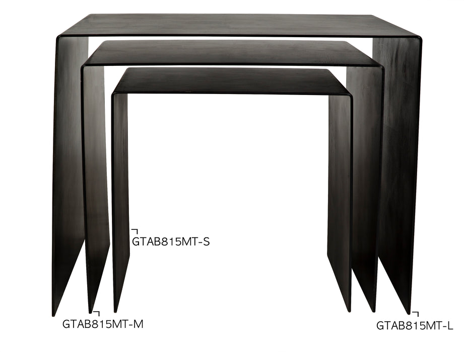 Yves Side Table, Medium, Black Steel