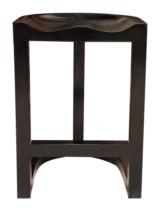 Saddle Counter Stool, Hand Rubbed Black