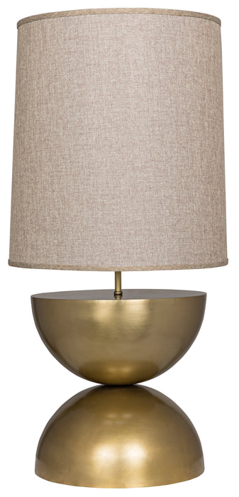 Pulan Table Lamp, Metal with Brass Finish