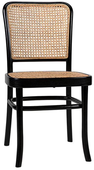Didas Chair with Caning Charcoal Black